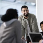 Teacher instruction a school class