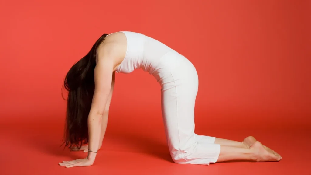 Woman in Cat/Cow Pose