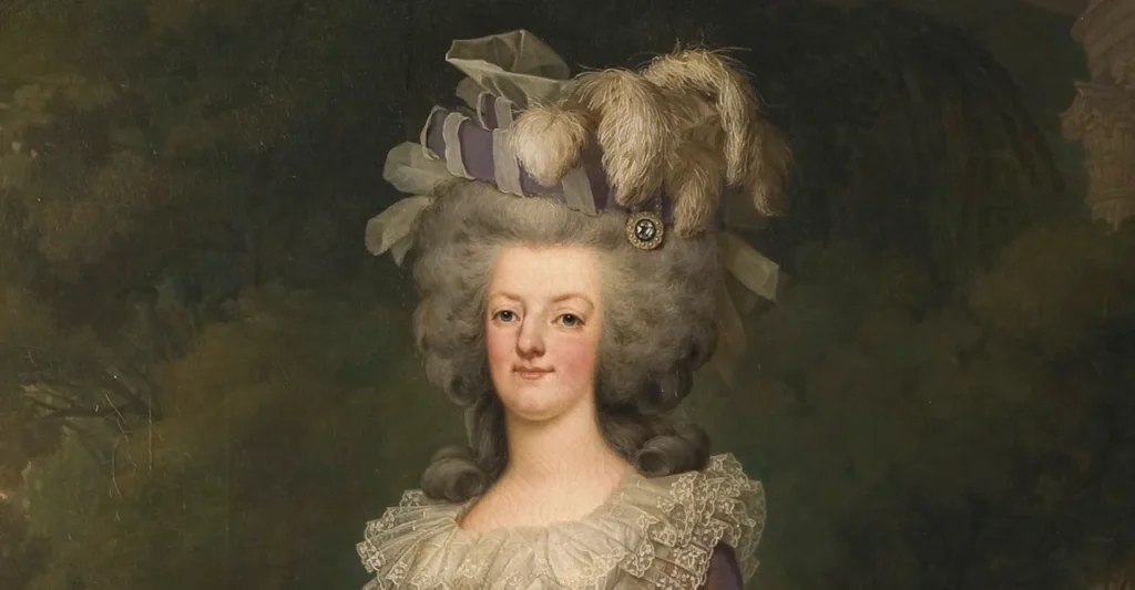 Queen Marie Antoinette Of France And Two Of Her Children Walking In The Park Of Trianon