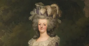 Queen Marie Antoinette Of France And Two Of Her Children Walking In The Park Of Trianon