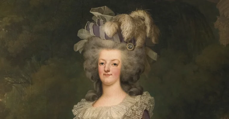 Queen Marie Antoinette Of France And Two Of Her Children Walking In The Park Of Trianon