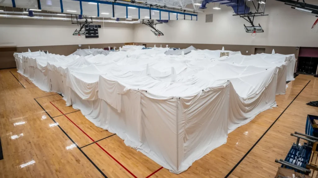 las-vegas-engineering-students-and-volunteers-secure-guinness-world-record-for-largest-blanket-fort