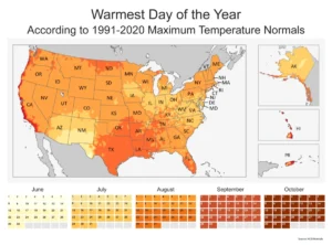 historical-meteorological-data-reveals-geographic-variance-in-the-timing-of-peak-summer-temperatures-across-the-united-states